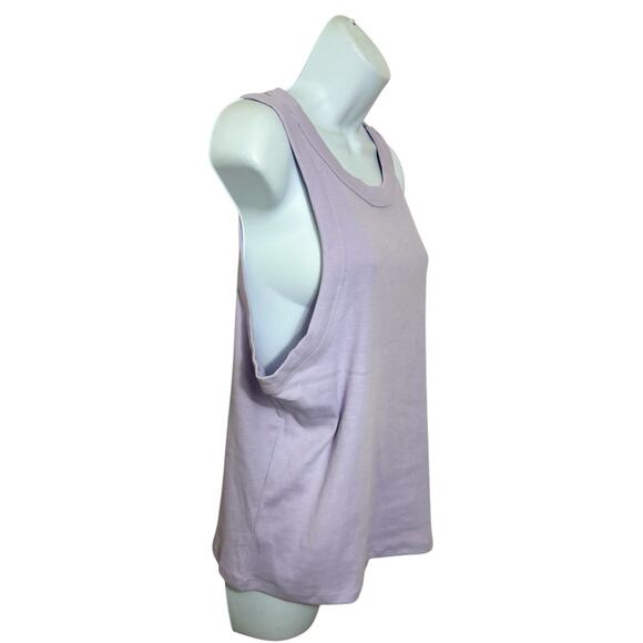 Old Navy Snug Crop Tank Top Sz XXL Tall Dusky Lavender Ribbed Stretch New - Picture 4 of 6